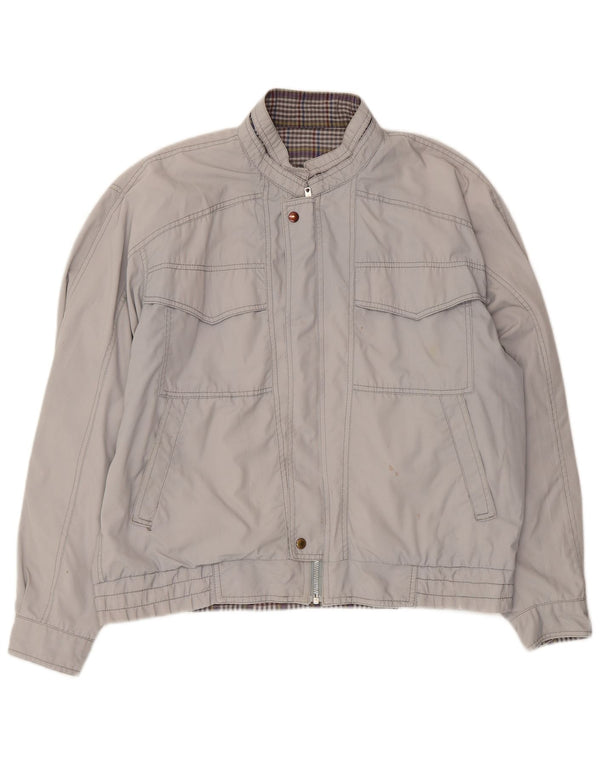 Vintage Herren Bomberjacke UK 40 Large Grau