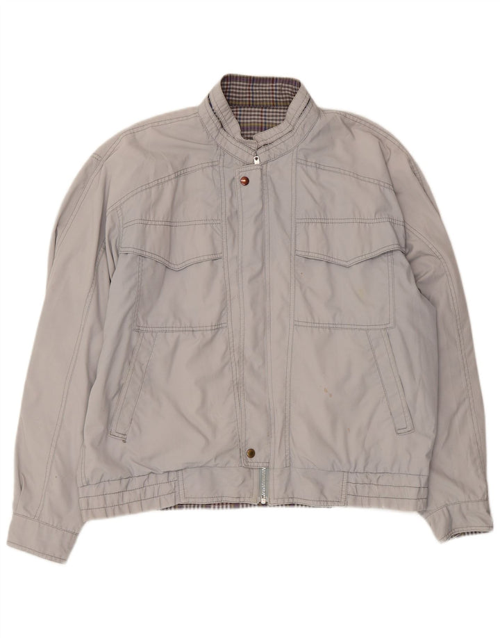 Vintage Herren Bomberjacke UK 40 Large Grau
