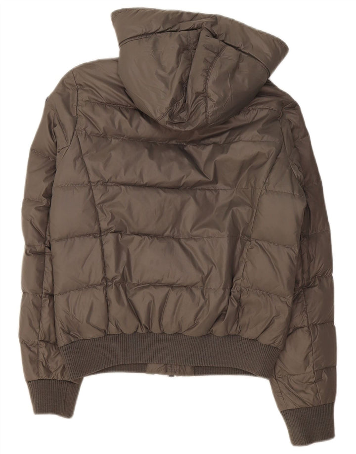 Blauer Wattierte Jungenjacke mit Kapuze, 15–16 Jahre, graues Polyamid