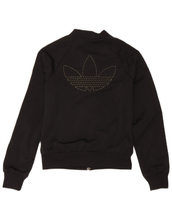 Adidas Damen Crop Graphic Trainingsanzug Top Jacke EU 38 Medium Schwarz