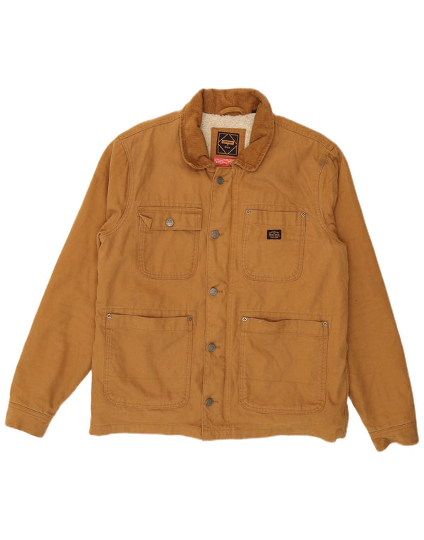 Superdry Mens Sherpa Utility Jacket UK 40 Large Brown Cotton