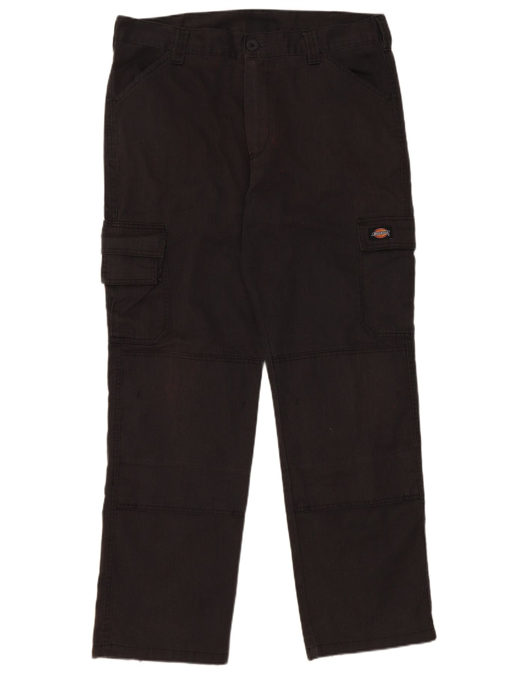 Dickies Mens Straight Cargo Trousers W36 L30 Black Polyester