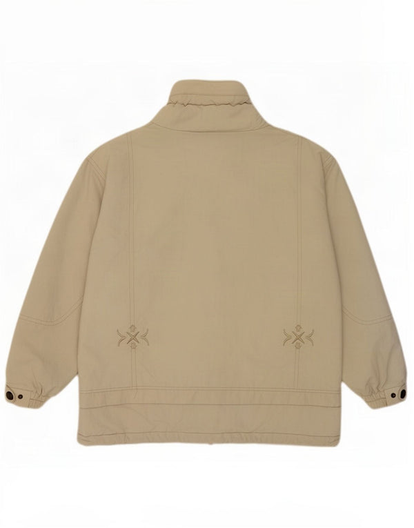 Logo Mens Graphic Loose Fit Anorak Jacke UK 38 Medium Beige Polyamid