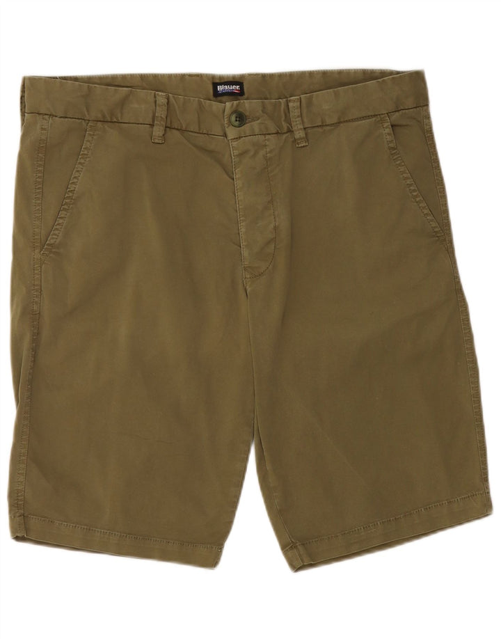 Blauer Herren Chino-Shorts W33 Medium Khaki Baumwolle