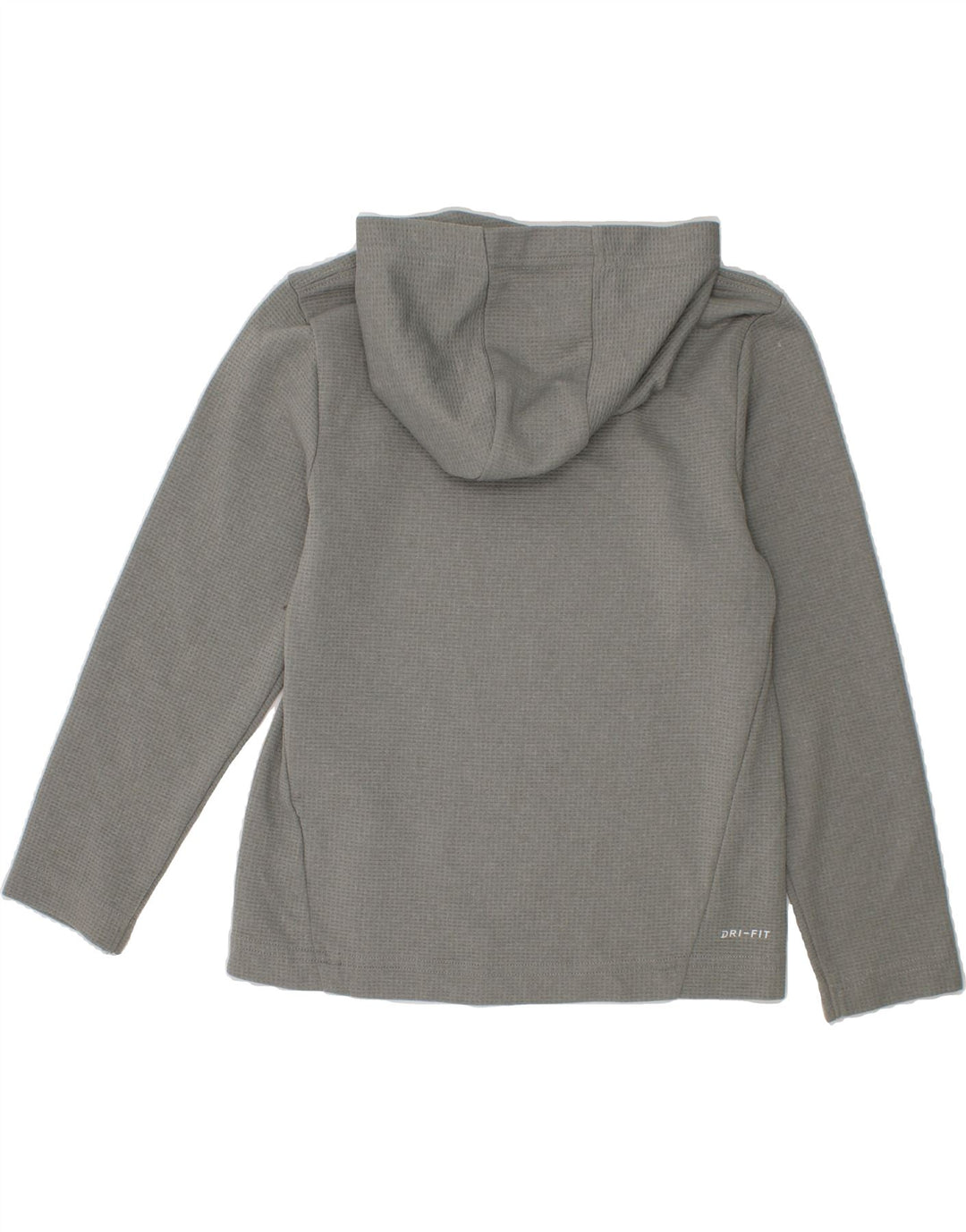 NIKE Boys Dri Fit Graphic Hoodie Jumper 6-7 Years Large  Grey Polyester Vintage Nike and Second-Hand Nike from Messina Hembry 