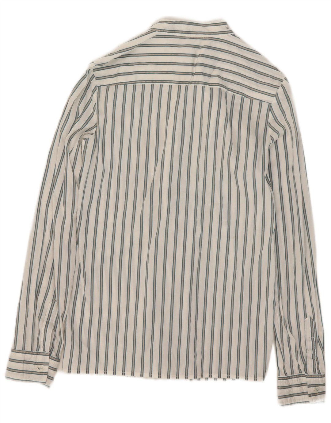 Zara Damen Pullover-Hemd UK 10 Small Weiß gestreift