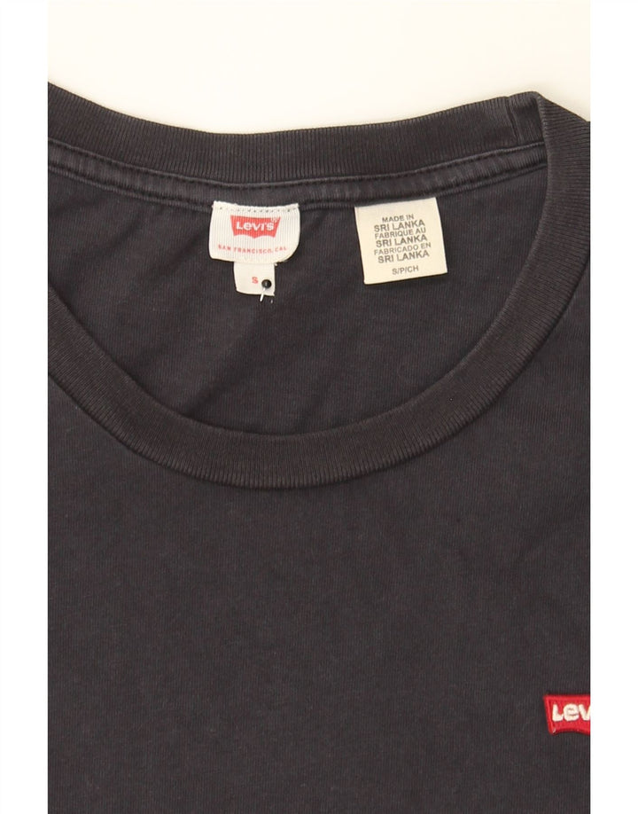 LEVI'S Womens T-Shirt Top UK 10 Small Navy Blue Cotton Vintage Levi's and Second-Hand Levi's from Messina Hembry 