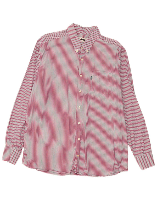 Barbour Herren Tailored Fit Hemd 2XL Rosa gestreift