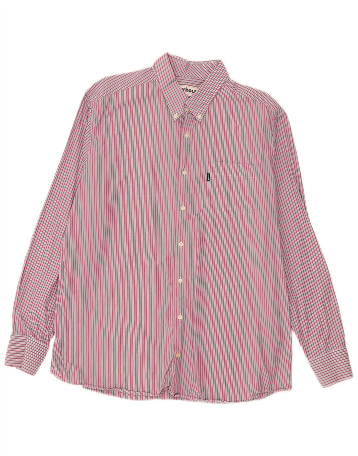 Barbour Herren Tailored Fit Hemd 2XL Rosa gestreift
