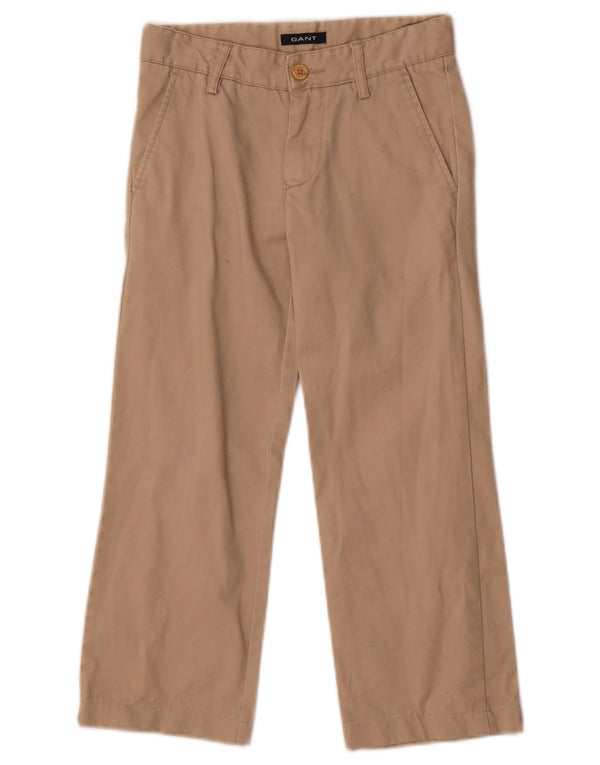 Gant Jungen-Chinohose mit lockerer Passform, 7–8 Jahre, Größe M, W24, L20, Beige, Baumwolle