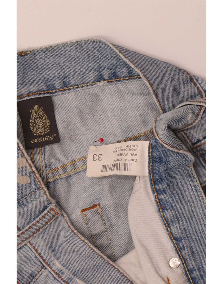 Dondup Herren Distressed Denim Shorts W33 Mittelblaue Baumwolle