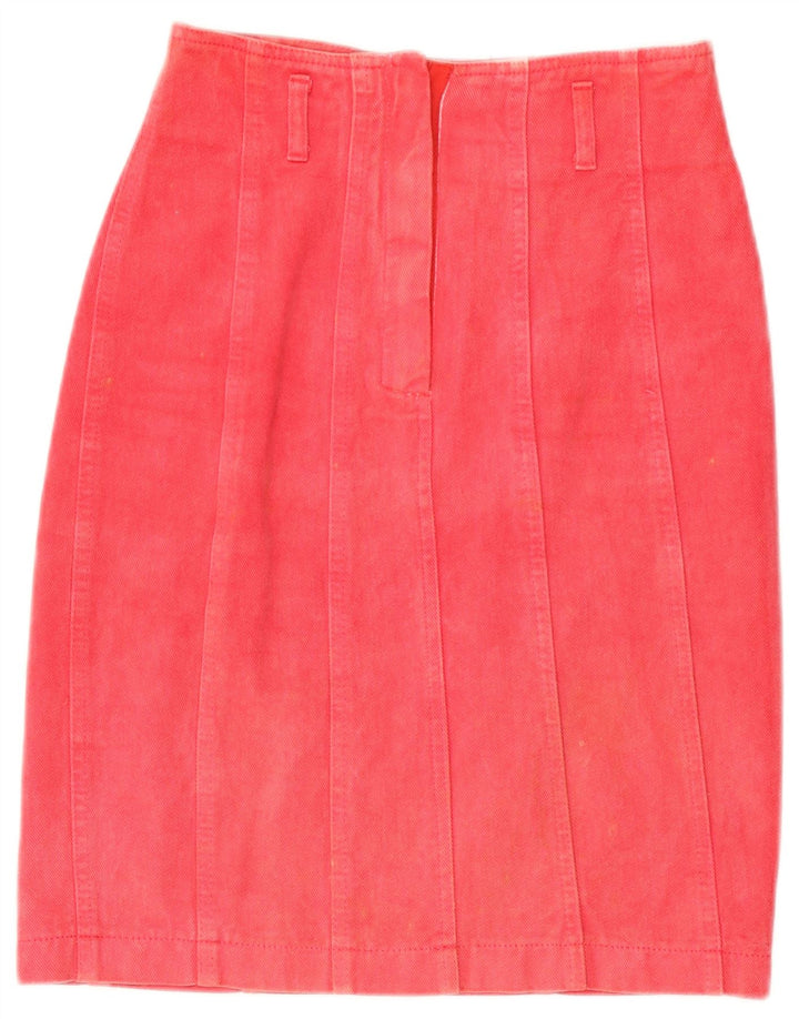 Blumarine Damen Jeansrock IT 40 Small W27 Rote Baumwolle