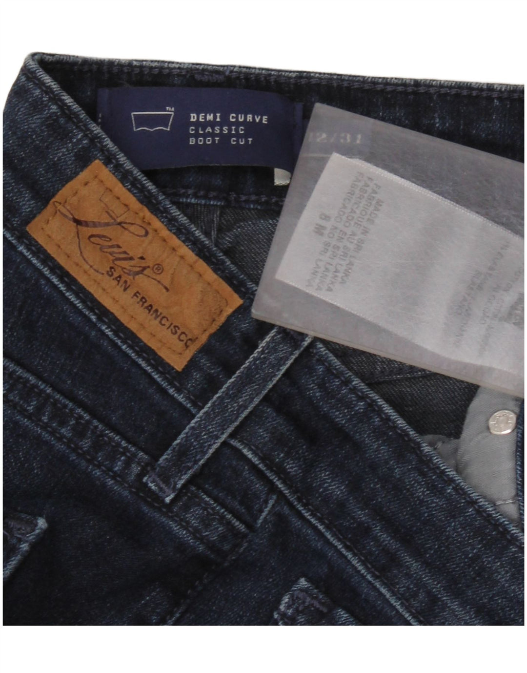 LEVI'S Damen Demi Curve Classic Fit Bootcut Jeans W31 L32 Marineblau