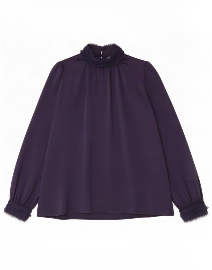 Zara Damen-Blusenoberteil in Übergröße, UK 6, XS, Marineblau, Polyester