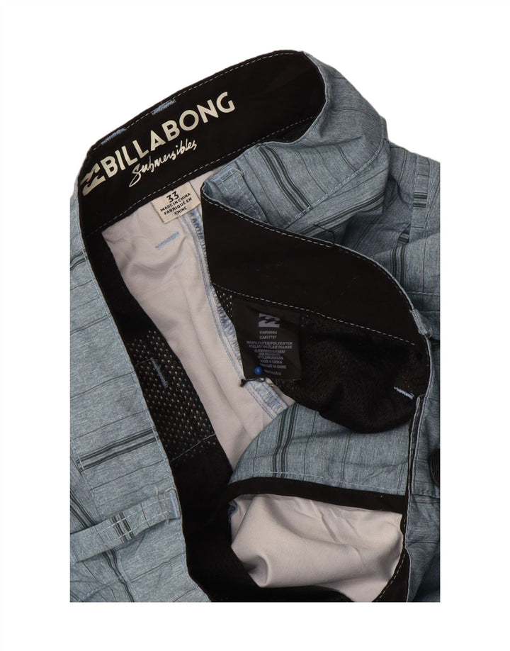 Billabong Herren Chinoshorts W33 Mittelblau gestreiftes Polyester