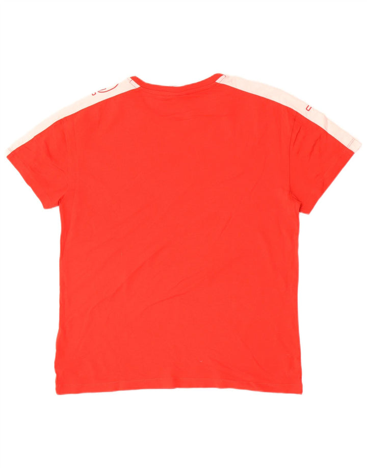 Champion Herren-T-Shirt mit Grafik, Größe L, Rot, Farbblock
