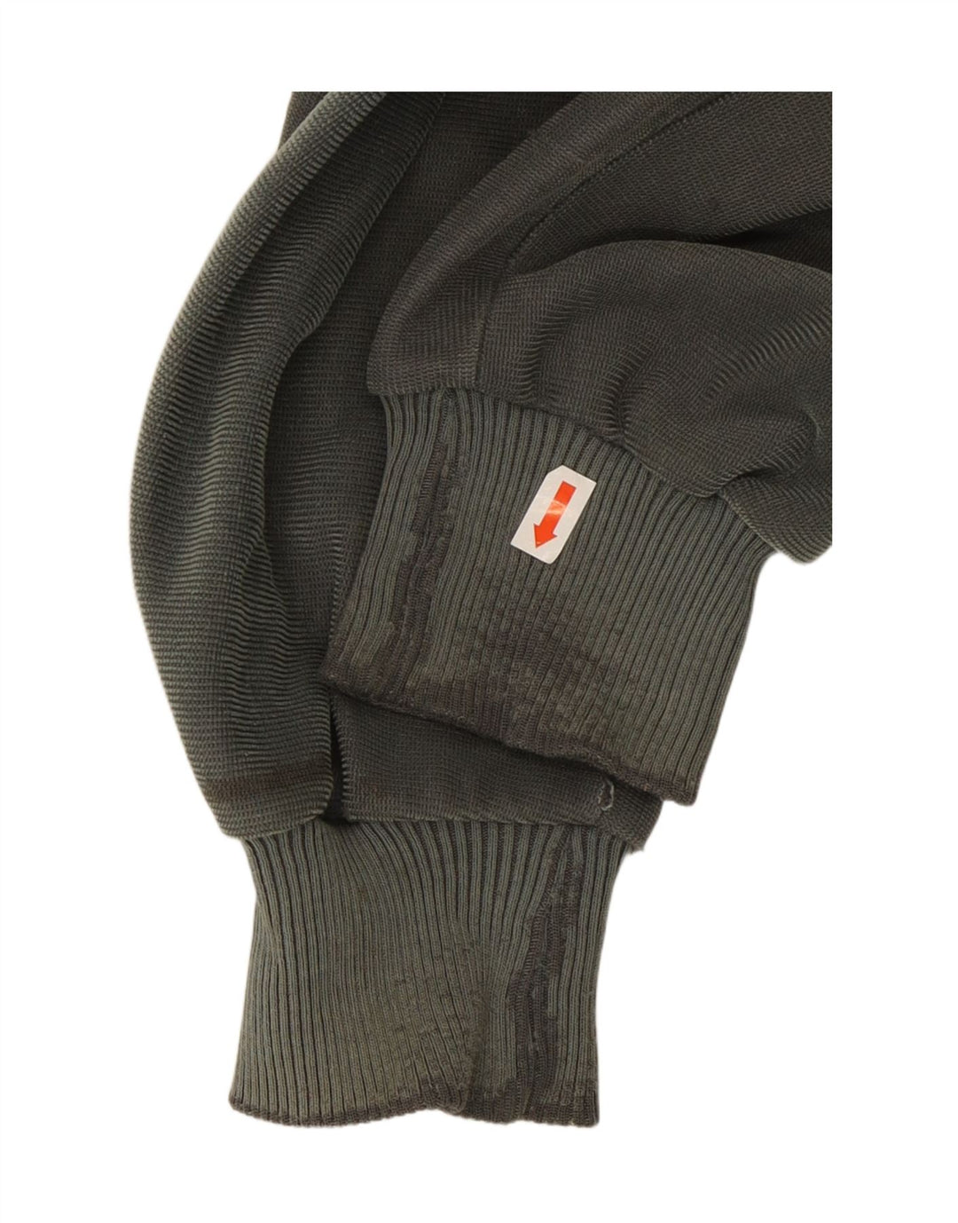 VINTAGE Mens Tracksuit Top Jacket IT 52 Large Grey Colourblock Cotton