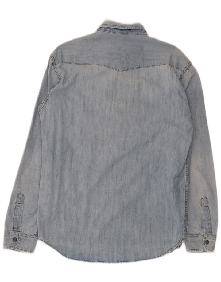 Carrera Herren-Jeanshemd aus mittelblauer Baumwolle