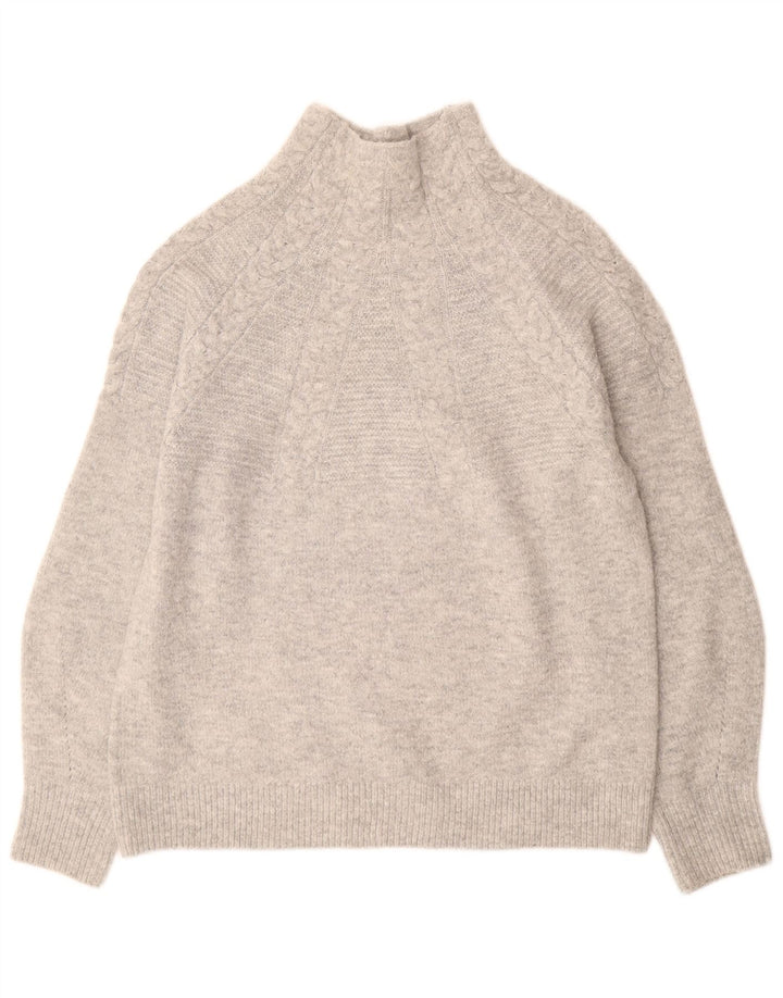 Topshop Damen-Pullover mit Rollkragen, Gr. 10, Größe S, Grau gefleckt