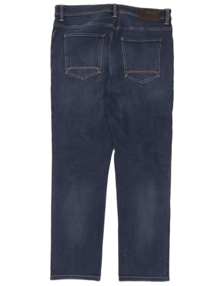 Timberland Herren Straight Jeans W35 L32 Blaue Baumwolle