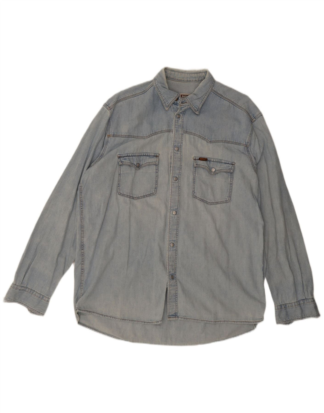 Rifle Herren-Jeanshemd XL aus blauer Baumwolle