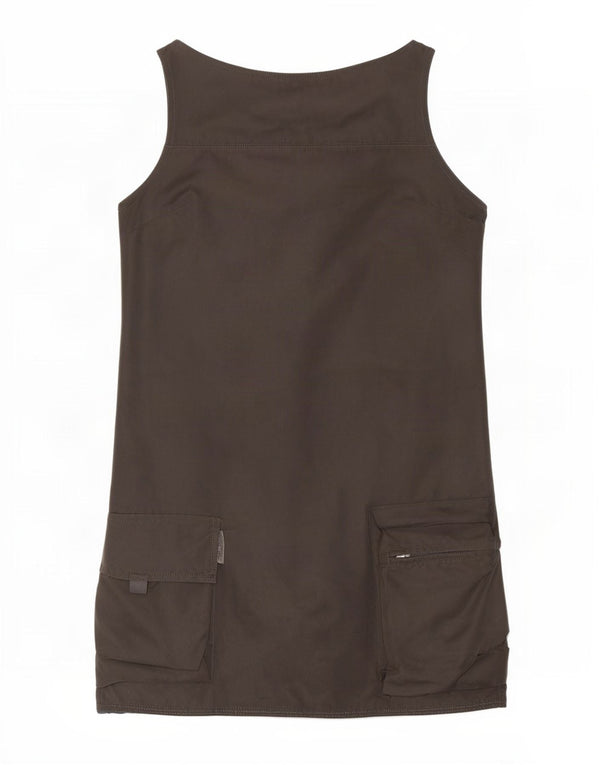 Krizia Jeans Ärmelloses Etuikleid für Damen UK 12 Mittelgraue Baumwolle