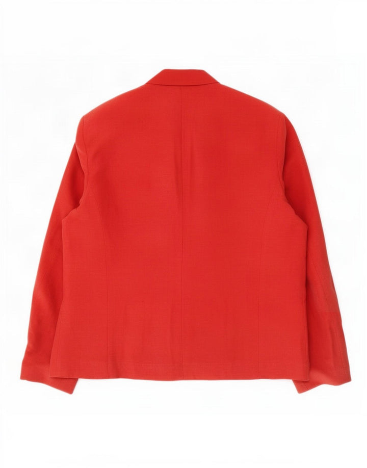 Armani Collezioni Damen Blazer Jacke IT 42 Mittelrotes Leinen