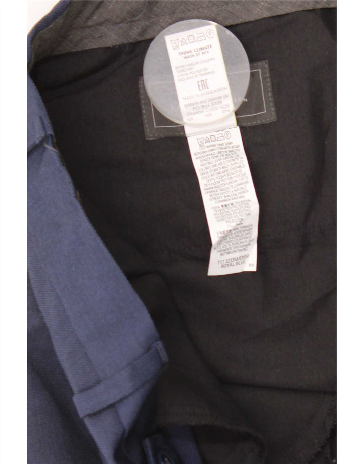 Marks & Spencer Herren-Anzughose mit normaler Passform, W40 L29, Marineblau, Polyester