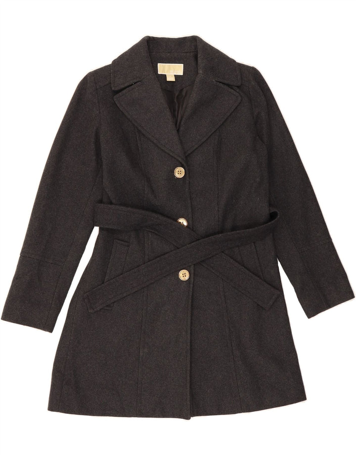 MICHAEL KORS Womens Overcoat US 4 Small Grey Wool Vintage Michael Kors and Second-Hand Michael Kors from Messina Hembry 