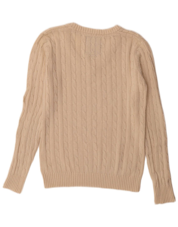Kangol Damen-Pullover mit V-Ausschnitt, Gr. 10, Größe S, Beige