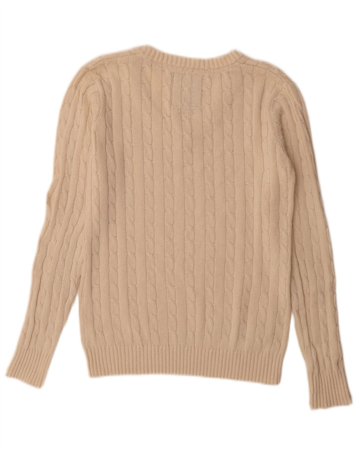Kangol Damen-Pullover mit V-Ausschnitt, Gr. 10, Größe S, Beige
