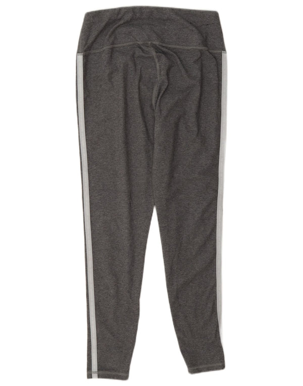 Under Armour Damen Crop Leggings UK 14 Mittelgraue Colourblock-Baumwolle