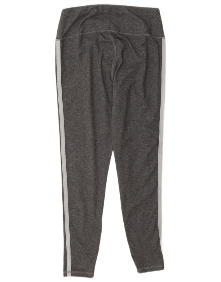 Under Armour Damen Crop Leggings UK 14 Mittelgraue Colourblock-Baumwolle