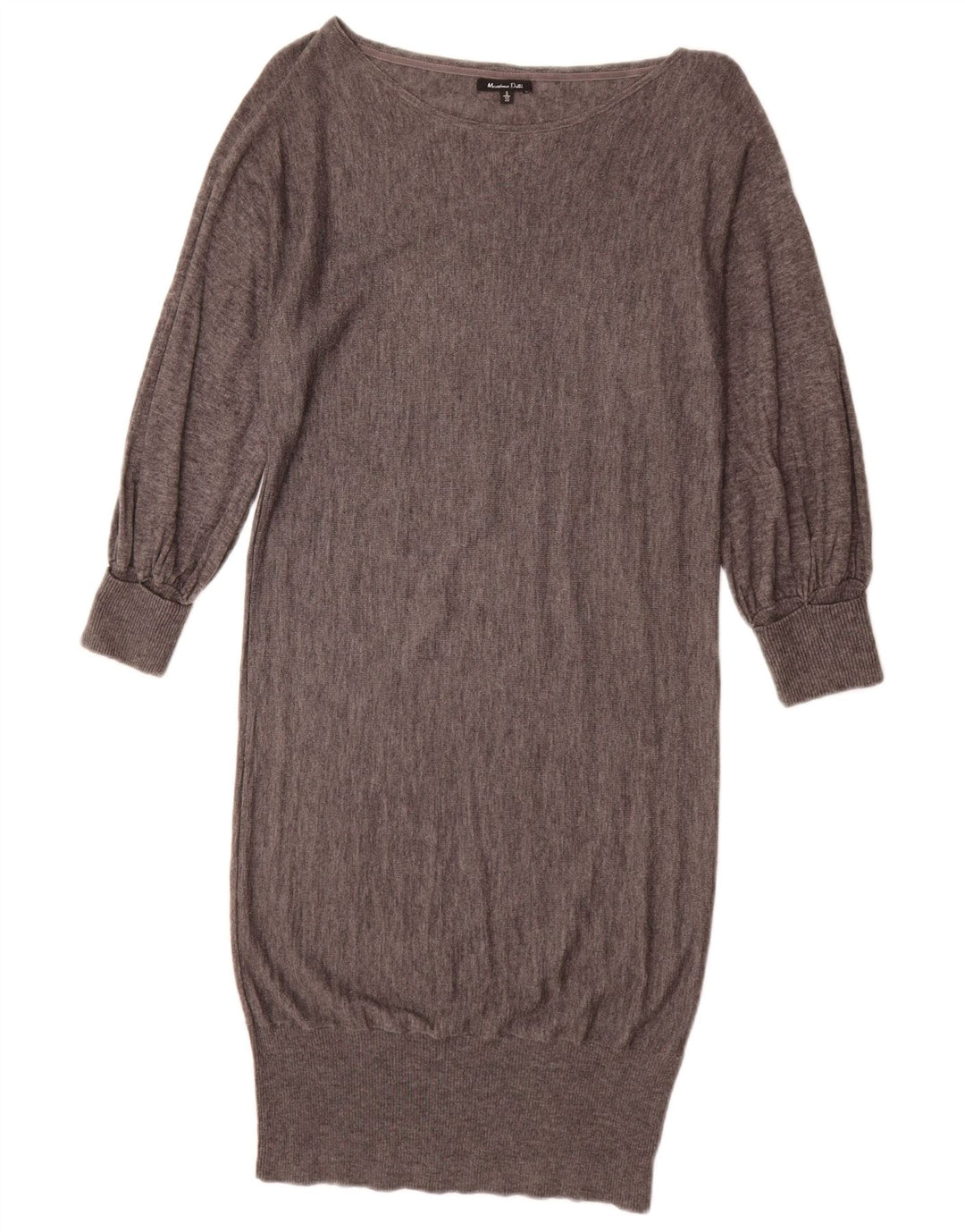 Massimo Dutti Damen Pulloverkleid UK 10 Small Graue Wolle