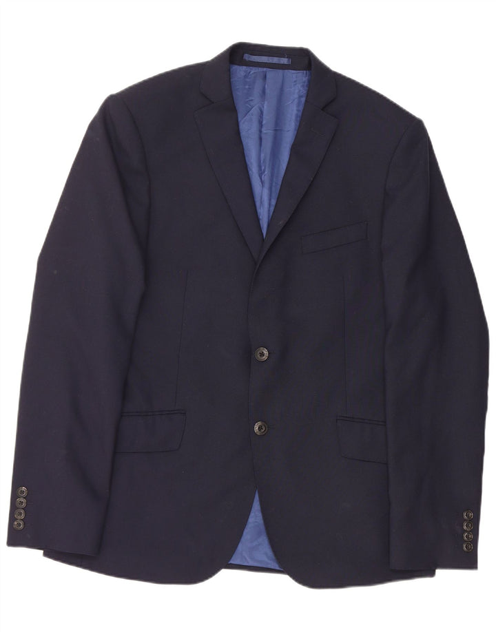 Marks & Spencer Herren-Slim-Blazer mit 2 Knöpfen, Gr. 40, Mittelmarineblau
