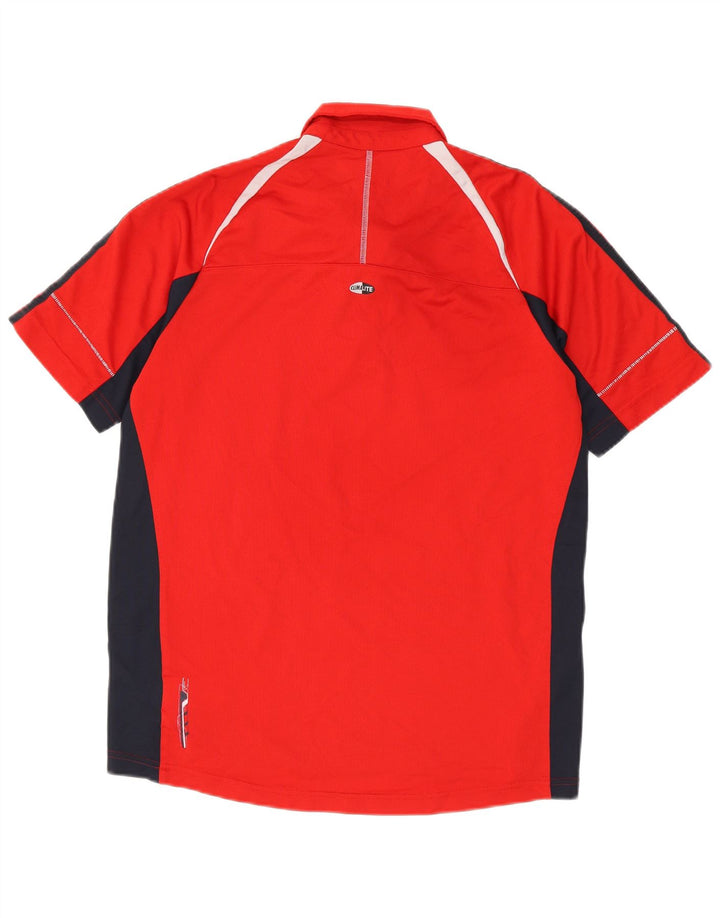 Adidas Herren Clima 365 Poloshirt Mittelrotes Colourblock-Polyester
