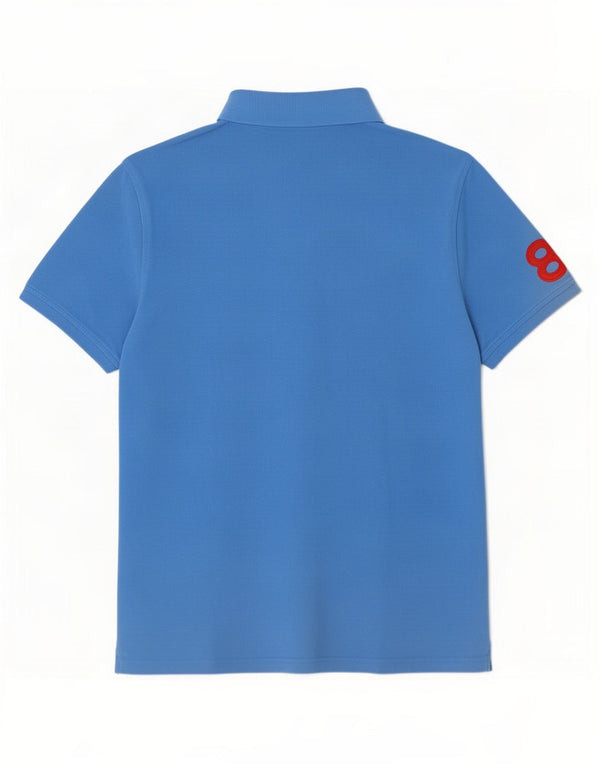 Tommy Hilfiger Herren-Poloshirt mit grafischer Passform, XL, Blau, Baumwolle