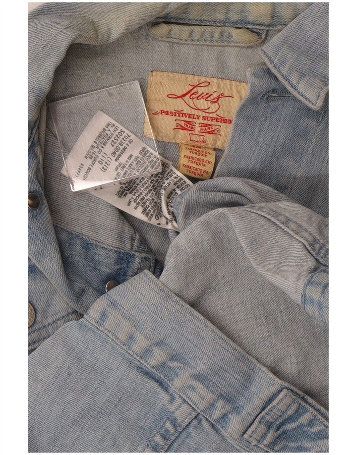 LEVI'S Womens Denim Jacket UK 10 Small Blue Cotton