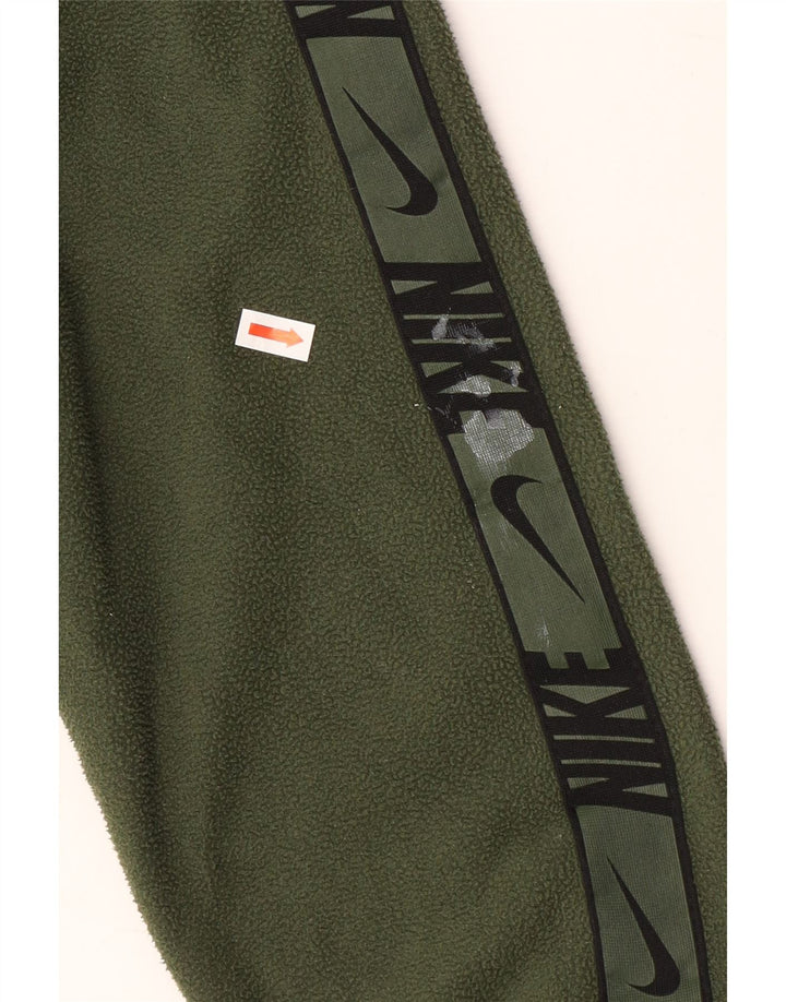 NIKE Herren Therma-Fit Graphic Kapuzenpullover aus Fleece, XS, grünes Polyester