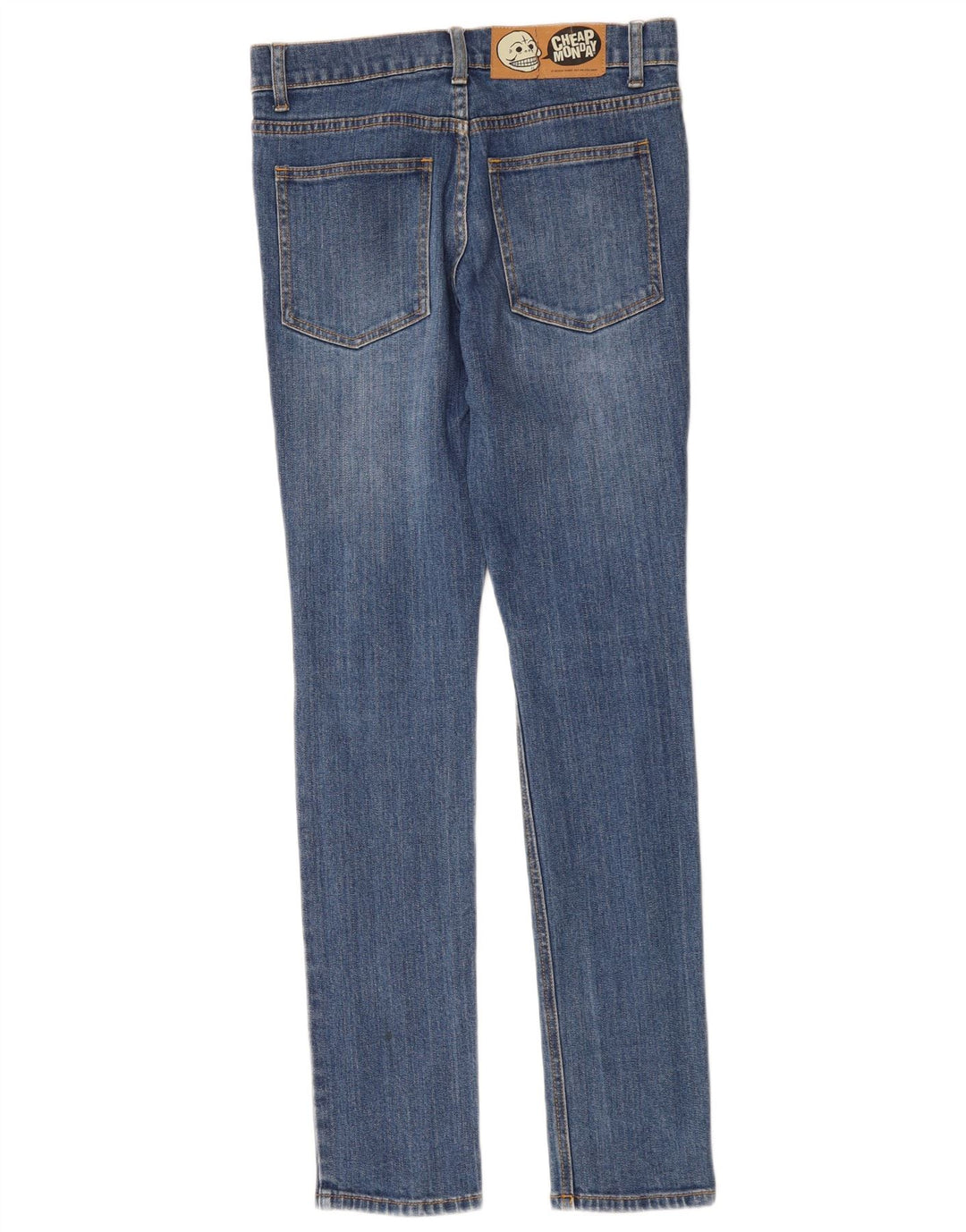 CHEAP MONDAY Damen Skinny Jeans W27 L32 Blaue Baumwolle