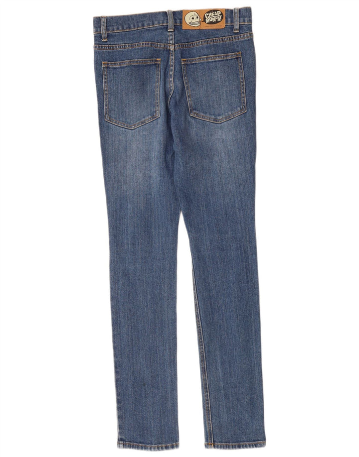 CHEAP MONDAY Damen Skinny Jeans W27 L32 Blaue Baumwolle