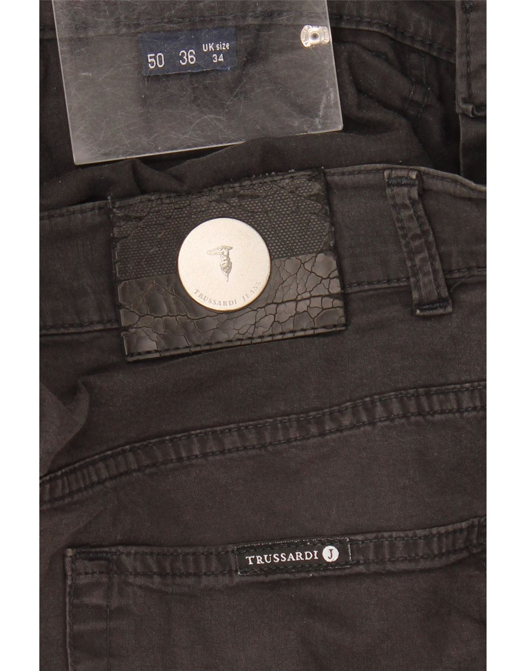 Trussardi Herren Straight Jeans W34 L28 Schwarz
