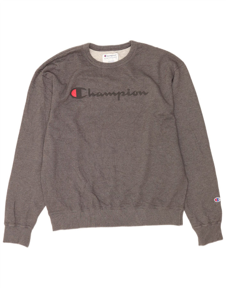 Champion Herren-Sweatshirt mit Grafik, groß, aus grauer Baumwolle