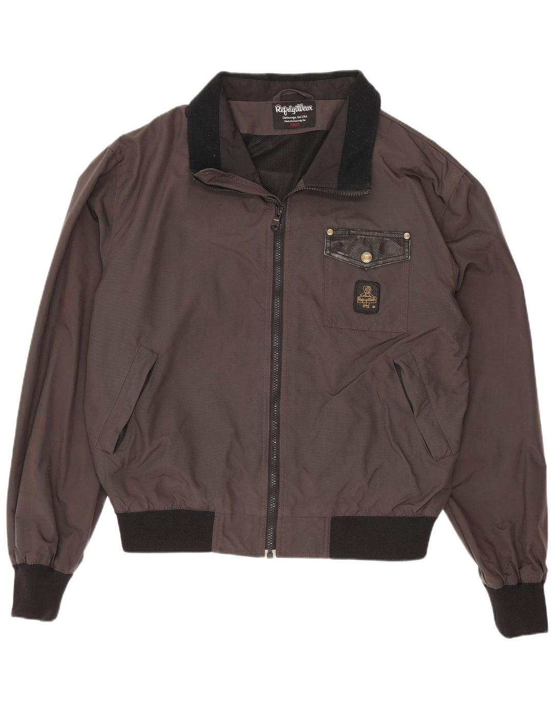 Refrigiwear Herren Bomberjacke UK 40 Large Grau Colourblock Polyamid