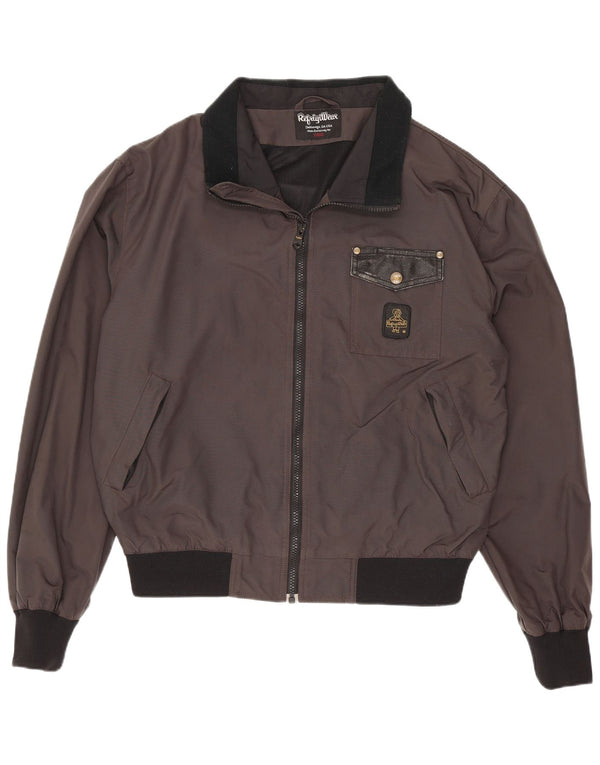 Refrigiwear Herren Bomberjacke UK 40 Large Grau Colourblock Polyamid