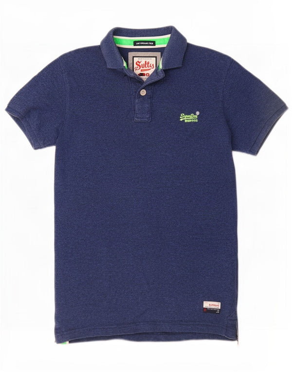 Superdry Herren The Classic Poloshirt aus mittelblauer Baumwolle