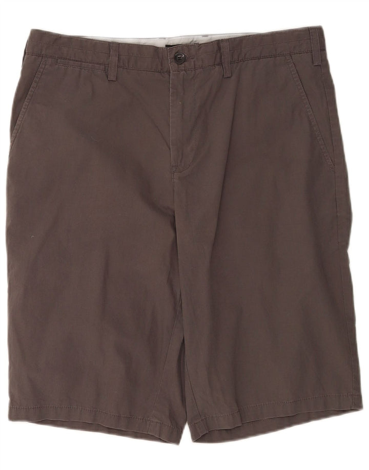 Marks & Spencer Herren Chinoshorts W34 Large Grau Baumwolle