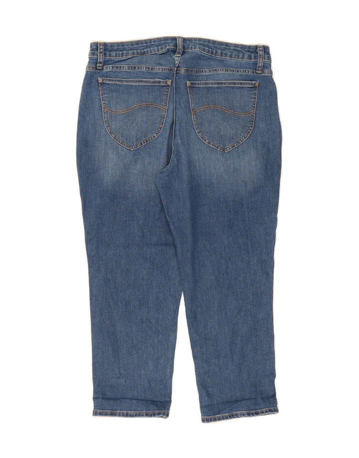 LEE Womens Riders Mid Rise Capri Jeans W34 L22 Blue Cotton Vintage Lee and Second-Hand Lee from Messina Hembry 