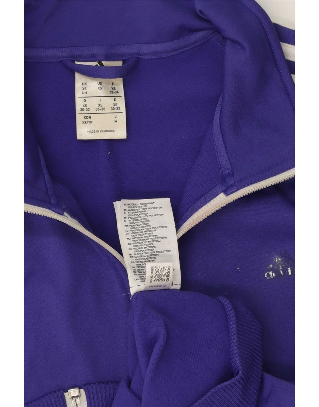 Adidas Damen Trainingsanzug Top Jacke UK 4/6 XS Lila Polyester