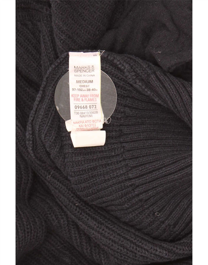 Marks & Spencer Herren-Strickjacke aus mittelblauer Baumwolle
